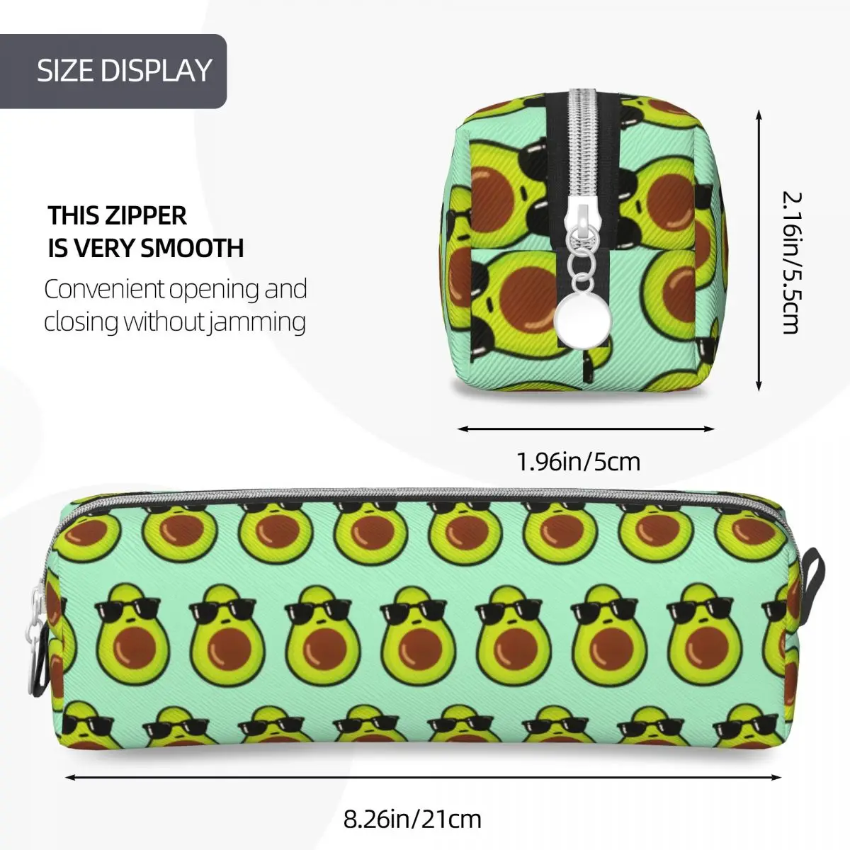 Cool Avocado Fruit Pencil Case Creative Pen Holder Bag Girl Boy Large Storage School Supplies Gifts Pencilcases