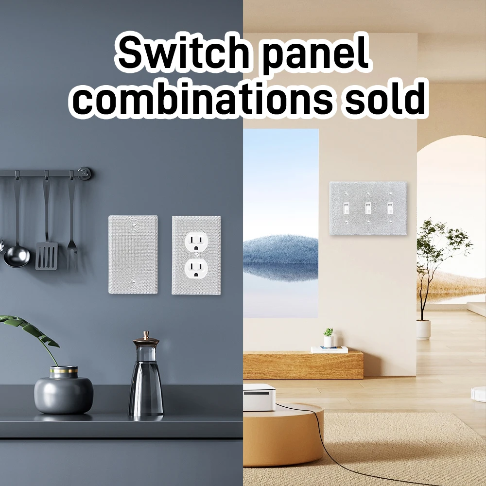 1 wall panel light switch set, with a variety of styles, sparkling white diamonds, wall panel light switches, sturdy and durable