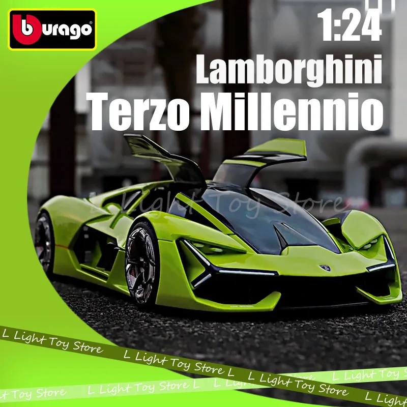 

Bburago 1:24 Lamborghini Terzo Millennio Racing Sports Car Diecast Model Edition Alloy Luxury Vehicle Collection Model Toy Gifts