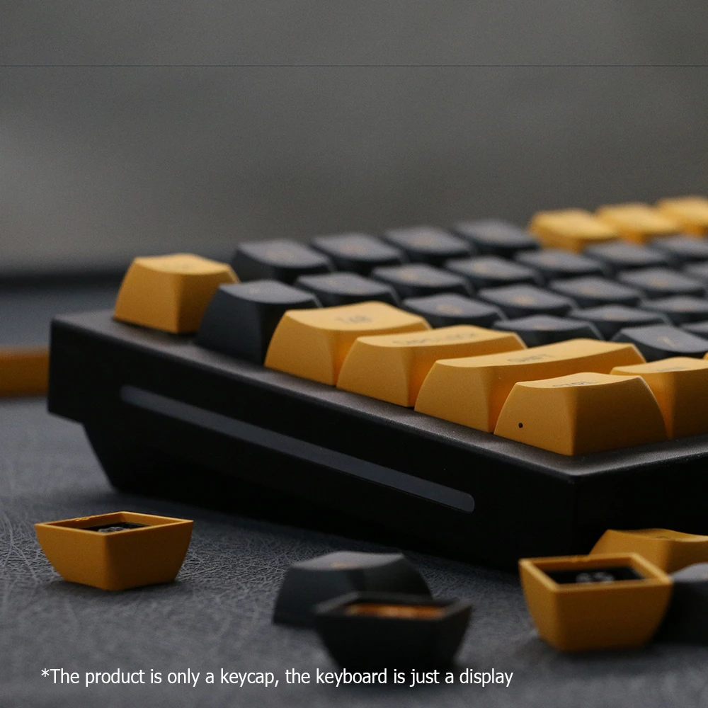 149 teclas Similares Cherry PBT teclas de doble disparo para teclado mecánico Mx Switch doble inyección de Color negro amarillo Keycap