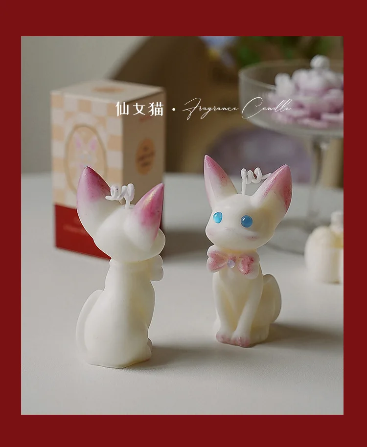 1 Handmade creative advanced sense animal modeling candle fragrance atmosphere with hand ceremony simulation cat scented candle