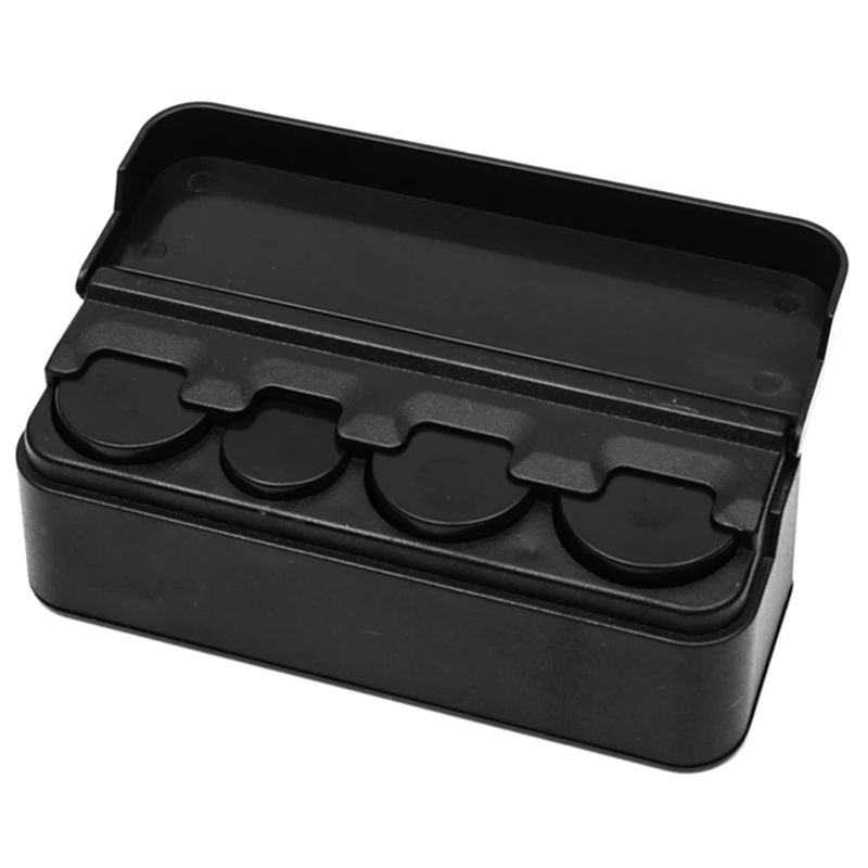 1 PCS Coin Holder Black Plastic For Car Change Organizer Universal Storage Coin Money Dispenser