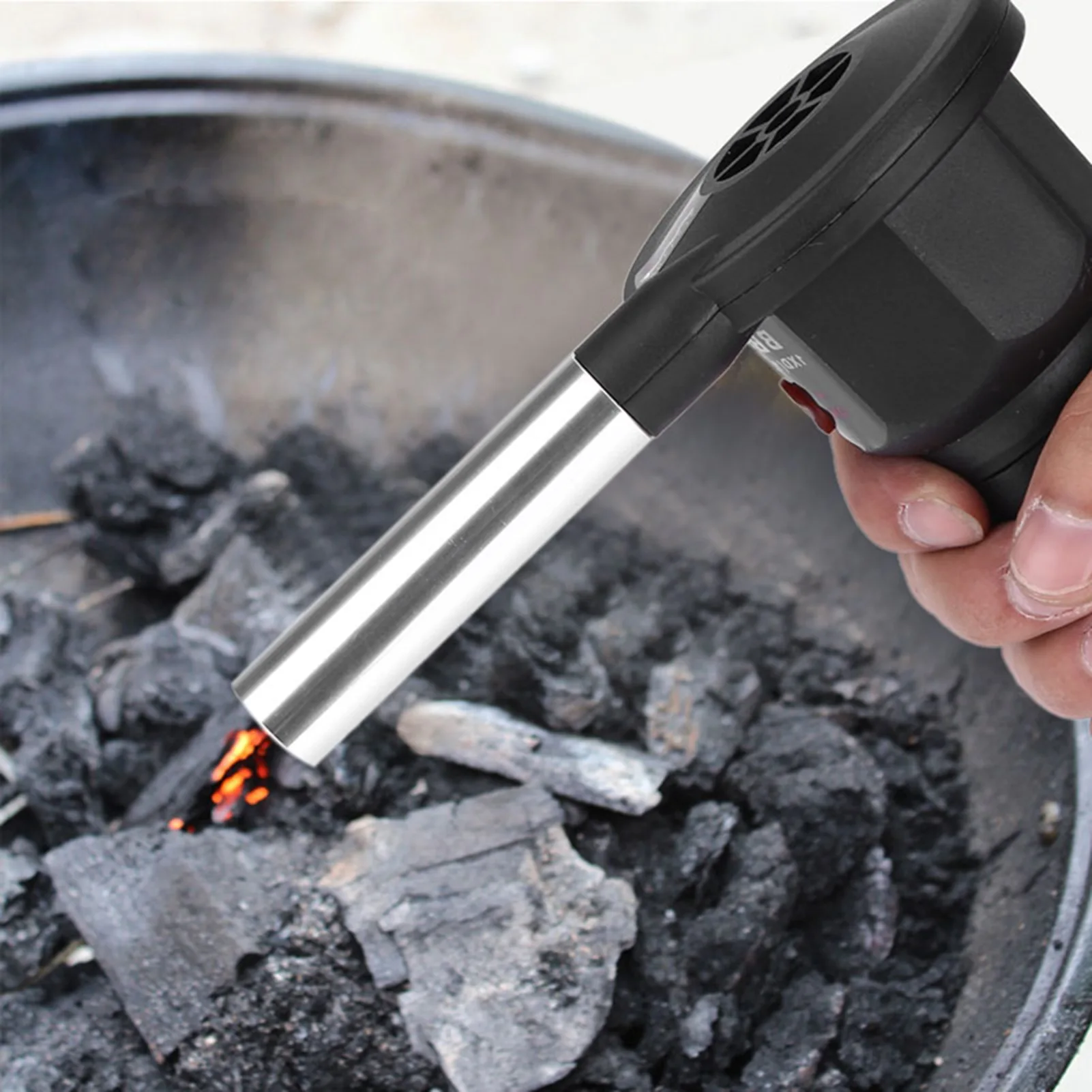 ZK30 Portable Battery Powered BBQ Fan Air Blower for Outdoor Camping Picnic Charcoal Grill Barbecue