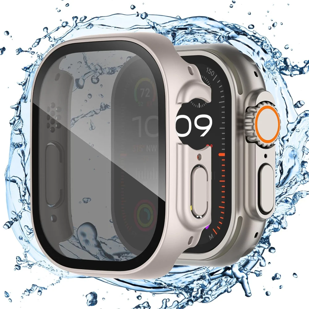 Ochraniacz ekranu dla Apple Watch ultra Case 49mm 44mm 40mm 45mm 41mm szkło hartowane Anti-Spy etui iWatch serii 8 9 SE 7 6 5 4