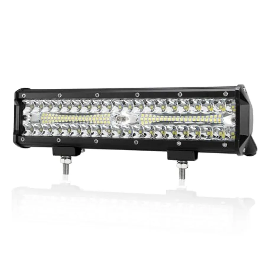 

30000LM for Truck, Boat, ATV, UTV, Marine, IP68, LED Pods Spot and Flood Combo Beam, 12V Triple Row Light Bar Off Road Driving