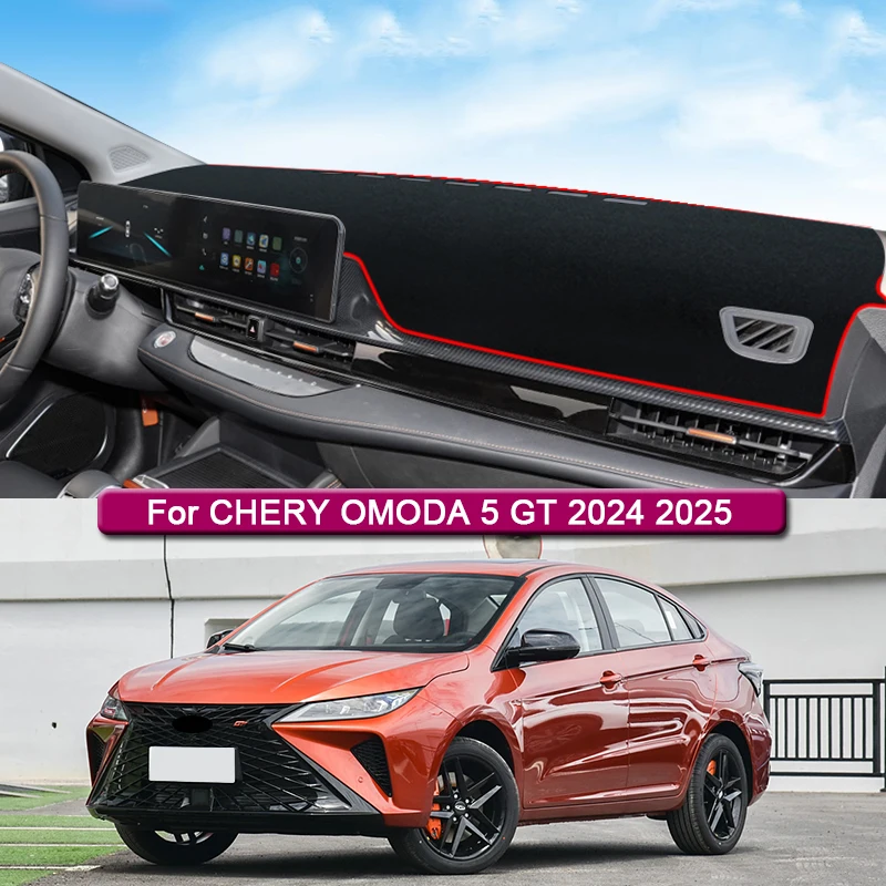 

Car Styling For CHERY OMODA 5 GT 2024 2025 Car Dashboard Protective Mat Shade Cushion Pad Rose Carpet Mat Cover Auto Accessories