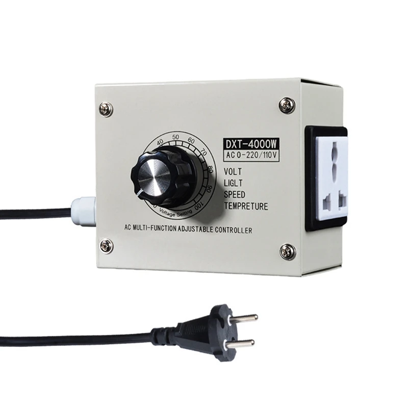 Adjustable Voltage Regulator 4000W SCR Adjustable Dimmer Speed Temperature Stepless Variable Speed Belt