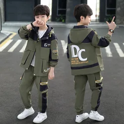 Boys Coat +Pants Kids Sets Tracksuit 2PCS/Set 2023 Casual Spring Autumn Cotton Outfits Jogging Suit Children Clothing