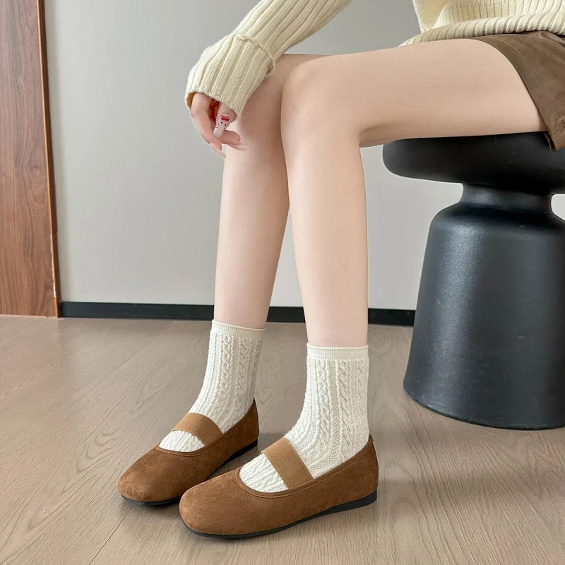 

DIMANYU Mary Jane Shoes Women 2025 New Spring Women's Flats Large Size Strapon Vintage Ballet Shoes Ladies