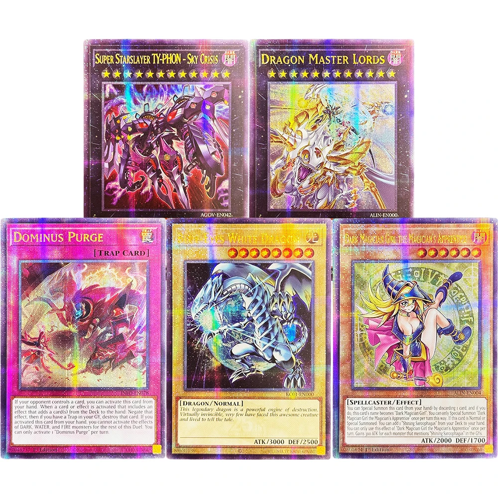 

Ю-Ги-О-Х! Коллекционные карточки Proxy TCG: редкие золотые карты QCSCR — Мастер Драконов, Темная Магиня, Ученица Мага, Маленький Рыцарь