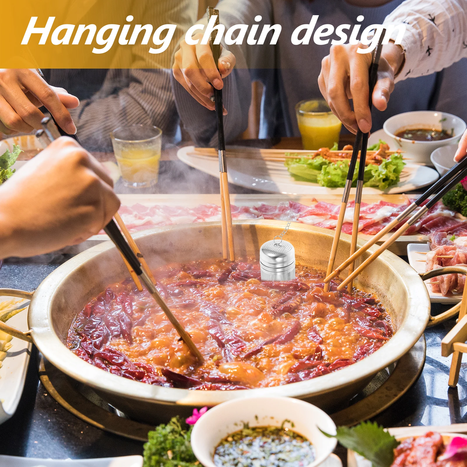 

Stainless Steel Spice Filter Ball Fine Mesh For Hot Pot Tea Soup Brine Chinese Medicine Multipurpose Dregs Basket Strainer