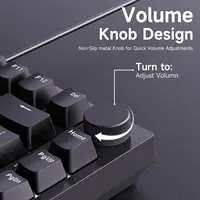 AK820 Red-Switch Mechanical Gaming Keyboard, 75% Layout, Hot-Swappable Switches, Featuring a USB-C Port, White Backlighting, Fiv 6