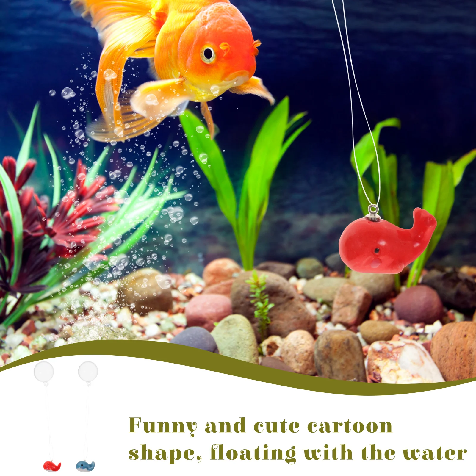 

2Pcs Fish Tank Floating Decoration Whale Ornament Aquarium Accessories Lifelike Marine Animal Floating Aquarium Decoration Fish