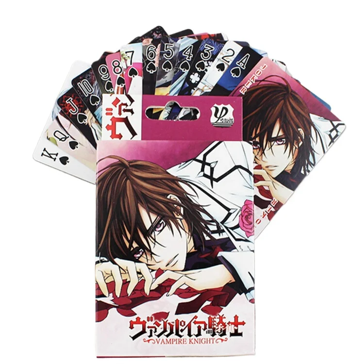 54Pcs Cards Anime Vampire Knight Poker Toy Cosplay Board Game Cards Hardcover Collection Box