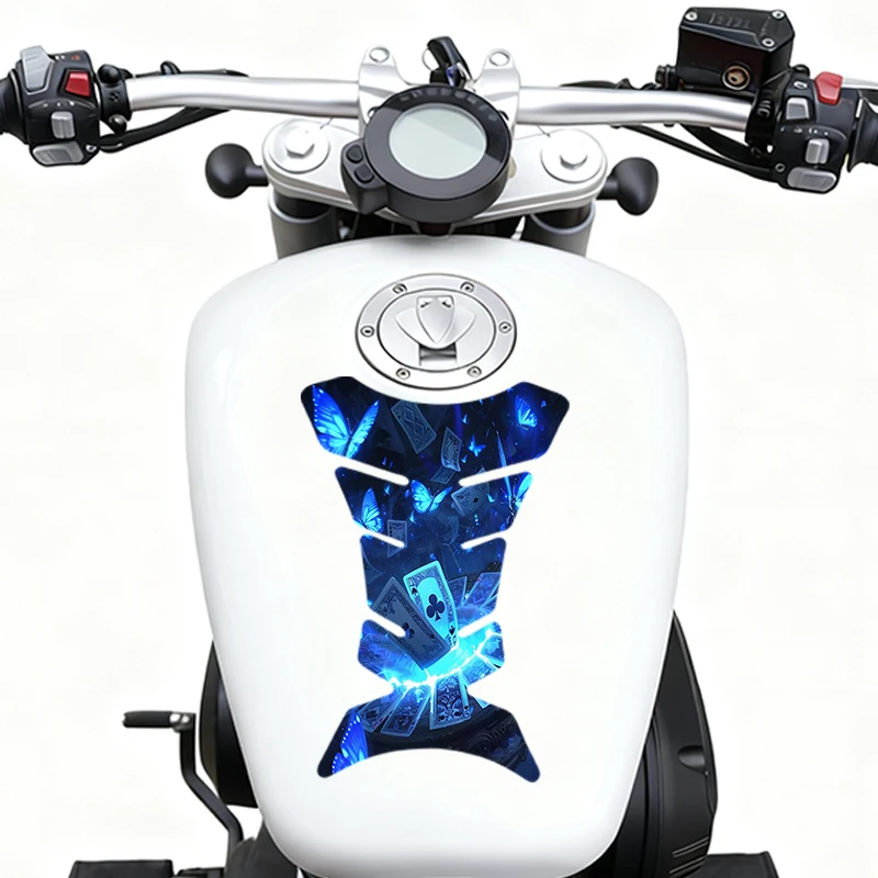 

2 pieces per set motorcycle fuel tank sticker Magic Poker Butterflies Anti-scratch film material protection sticker vinyl