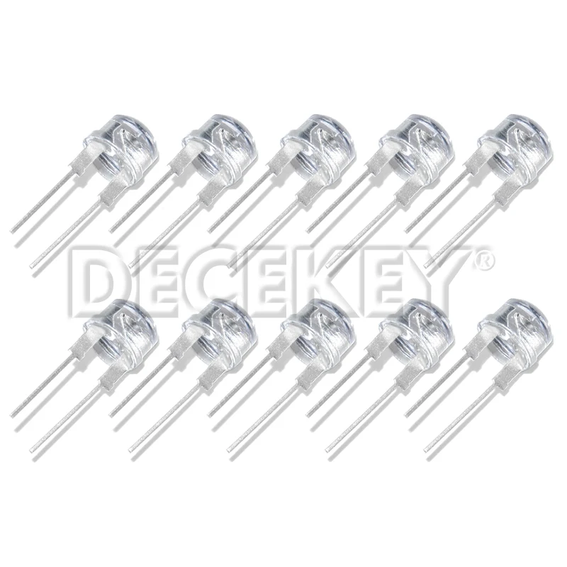 8MM White Blue Green Red Yellow LED Super Bright Straw Hat Light Emitting Diode Highlighted White 0.5W Astigmatism