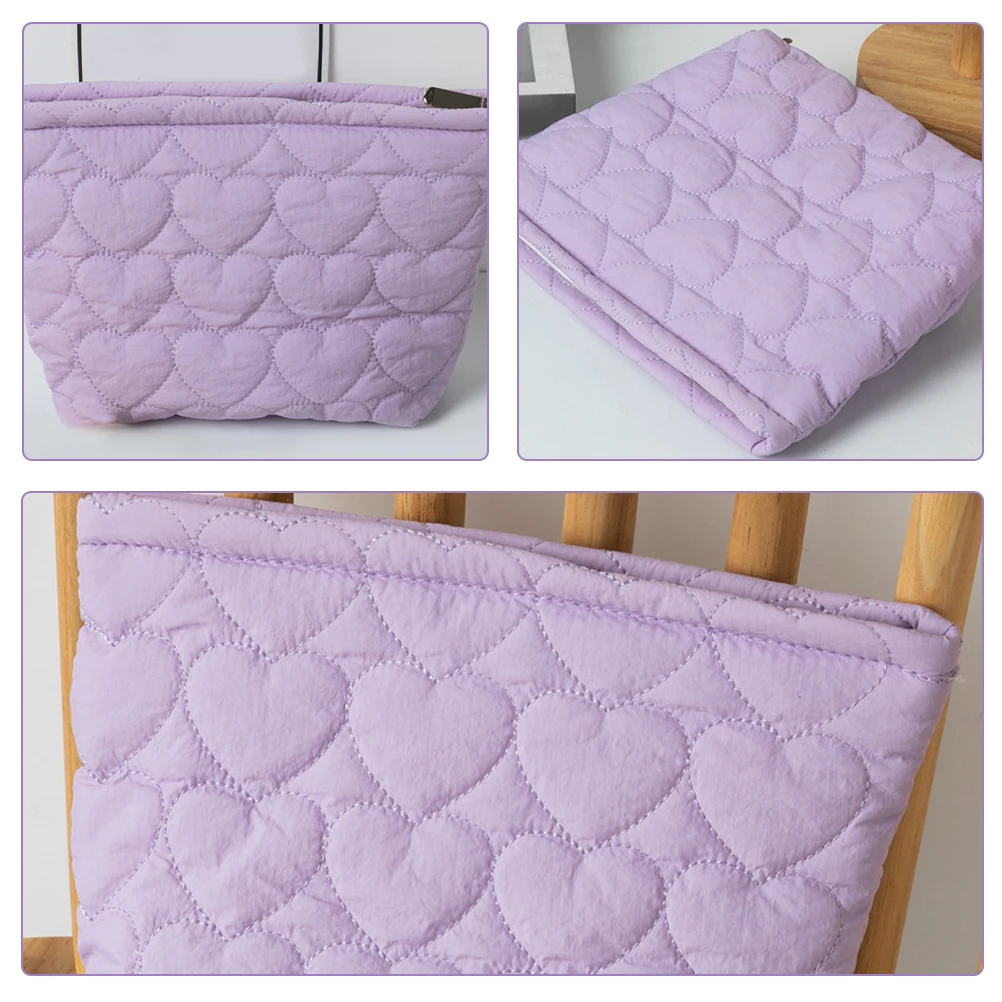 

Heart Shape Makeup For Women Travel Organizer Zipper Portable Pouch Coin Key Holder Outdoor Reusable Bag