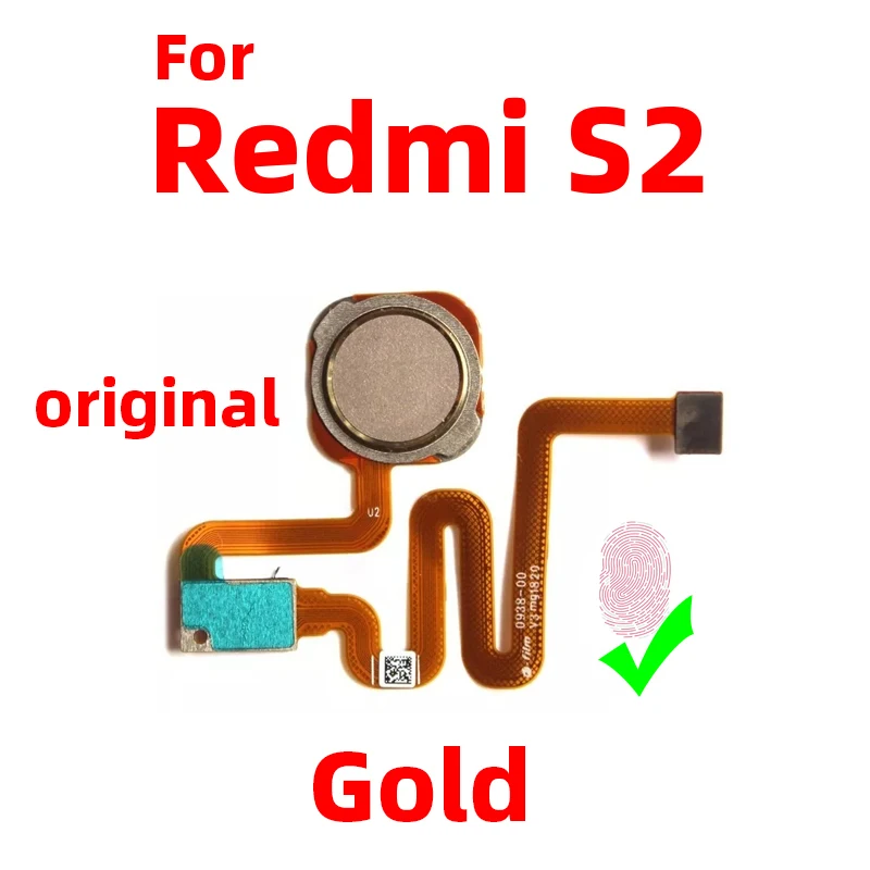 Original For Xiaomi Redmi S2 Fingerprint Sensor Home Return Key Menu Power Button Flex Ribbon Cable