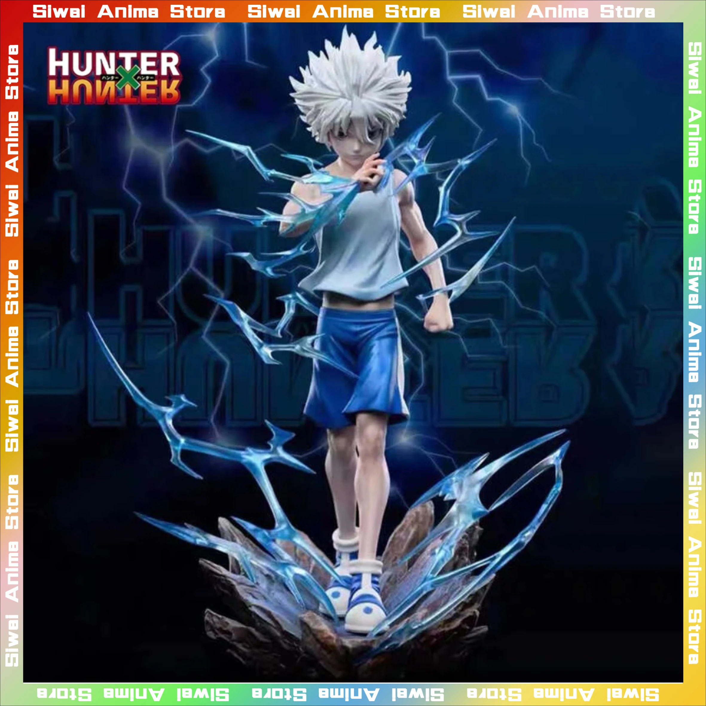 Hunter×Hunter Killua Zoldyck Anime Figurine Action Figuresรูปปั้นคอลเลกชันรุ่นของเล่นเดสก์ท็อปเครื่องประดับตกแต่งห้องของขวัญ