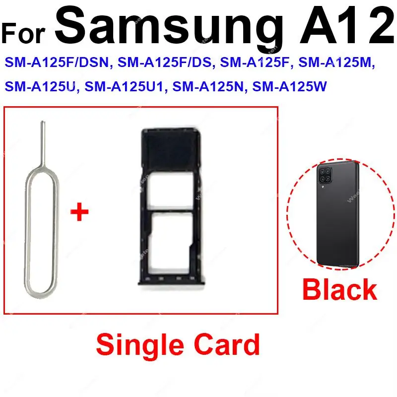 Лоток для Sim-карты для Samsung Galaxy A12 A125 A125F A125M A125N