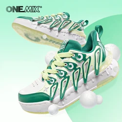 ONEMIX-Zapatillas de correr informales para hombre, calzado de malla transpirable para exterior, suave, para senderismo, tenis y Maratón