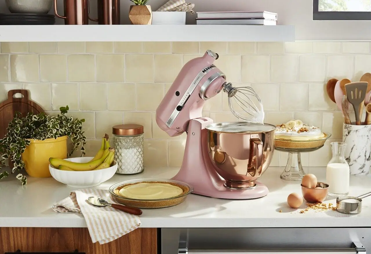 2024 Radiant Gold Stainless Steel Fits all 4.5 and 5 Quart KitchenAid,Rose gold，KitchenAid KSM5SSBRG KSM5SSB Mixer Bowl, 5-Quart