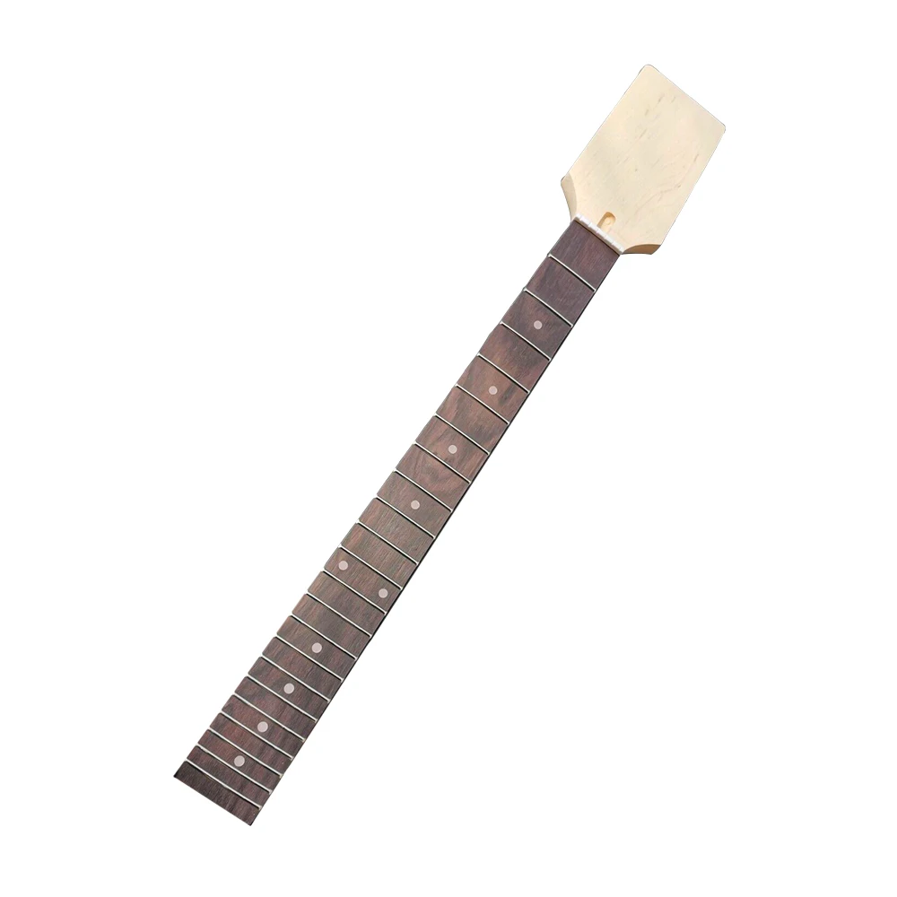 

24 Inch Electric Guitar Neck New Maple 22 Fret Rosewood Fretboard Bolt On heel Truss Rod Dot inlaid Unfinished Replacement