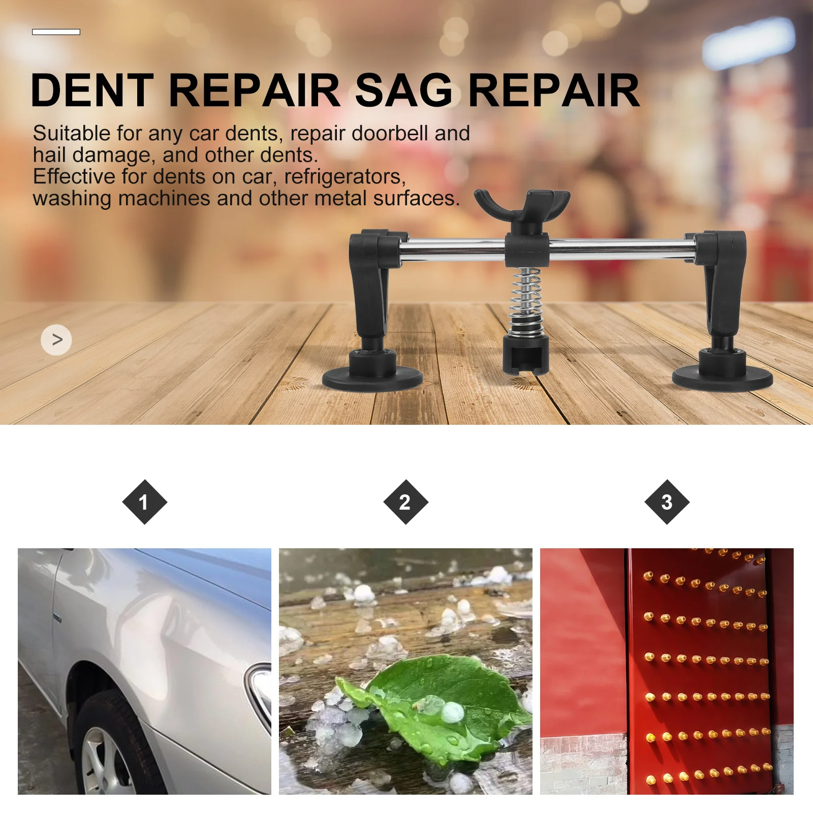 

1 set 1 Set Auto Tool Kit Durable Body Dent Puller For Door Ding Hail Damage Removal Diy Paintless Repair Tools