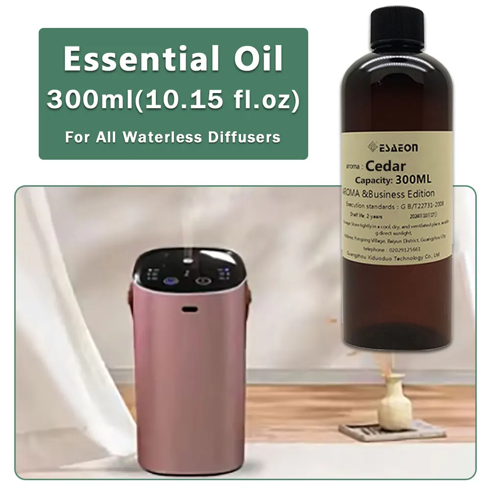 ESAEON Aroma Machine Supply Oils - Oily Aromatic Essential Oil For Waterless Aromatherapy Machines, Cedar - 300ML (10.15 fl.oz)