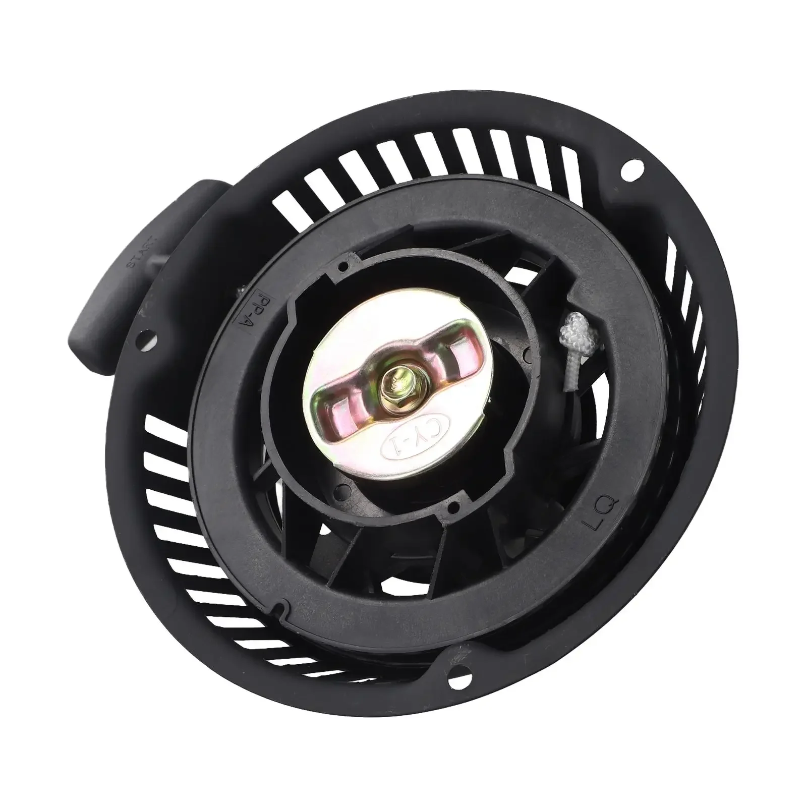 Schwarzer Rückstoßstarter, robuster Rückstoßstarter, Motorstarter, kompatibler Starter, optimale Leistung, Kompatibilität verschiedener Marken