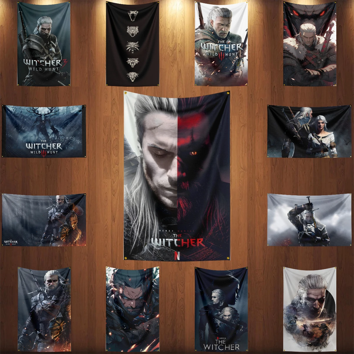 

2×3ft 3×5ft T-The W-WitcherS game Flag Polyester Digital Printed Game Tapestry Curtain For Decor