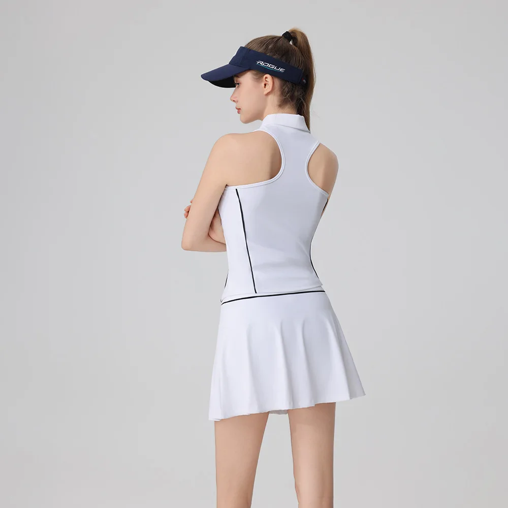2Pieces lo Set Tennis Skirt Short Sports Suit Breathable Quick Dry Women Yoga golf Gym Top Sportswear Workout Clothes gym set - view 5
