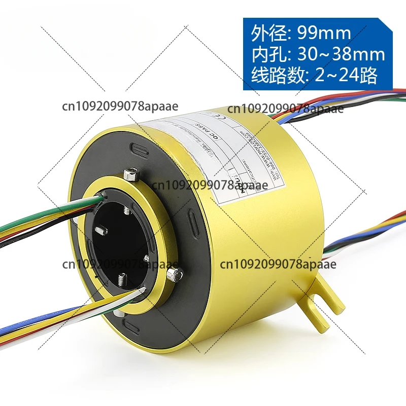 

360 rotating conductive slip ring inner hole 30 38.1mm outer diameter 99mm collector ring conductive 24 6 8 10 12 ways