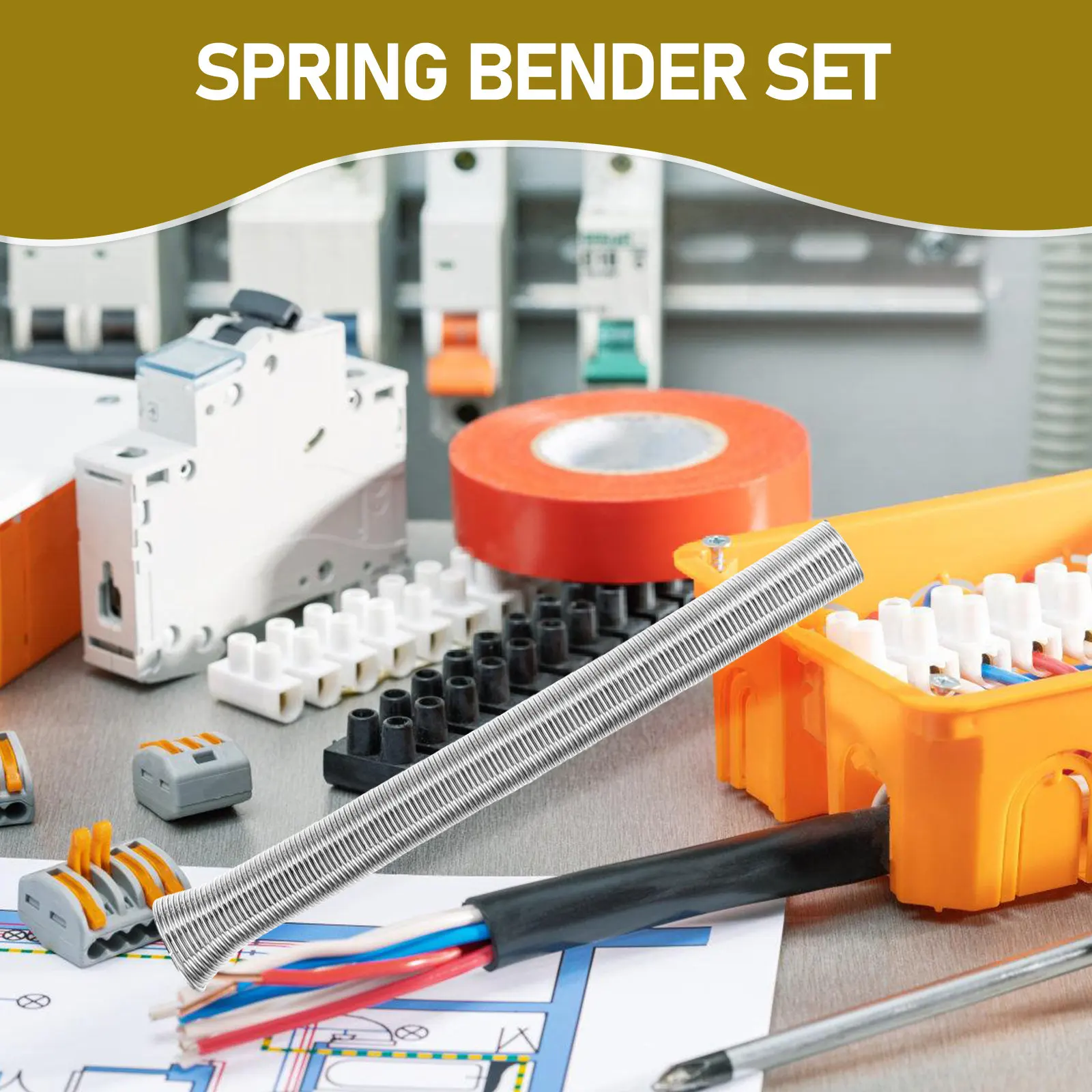 

7Pcs Bender Set Heavy Duty Metal Tubing Benders Ideal for Water Electricity Tools Copper Brake Line Exhaust Bending