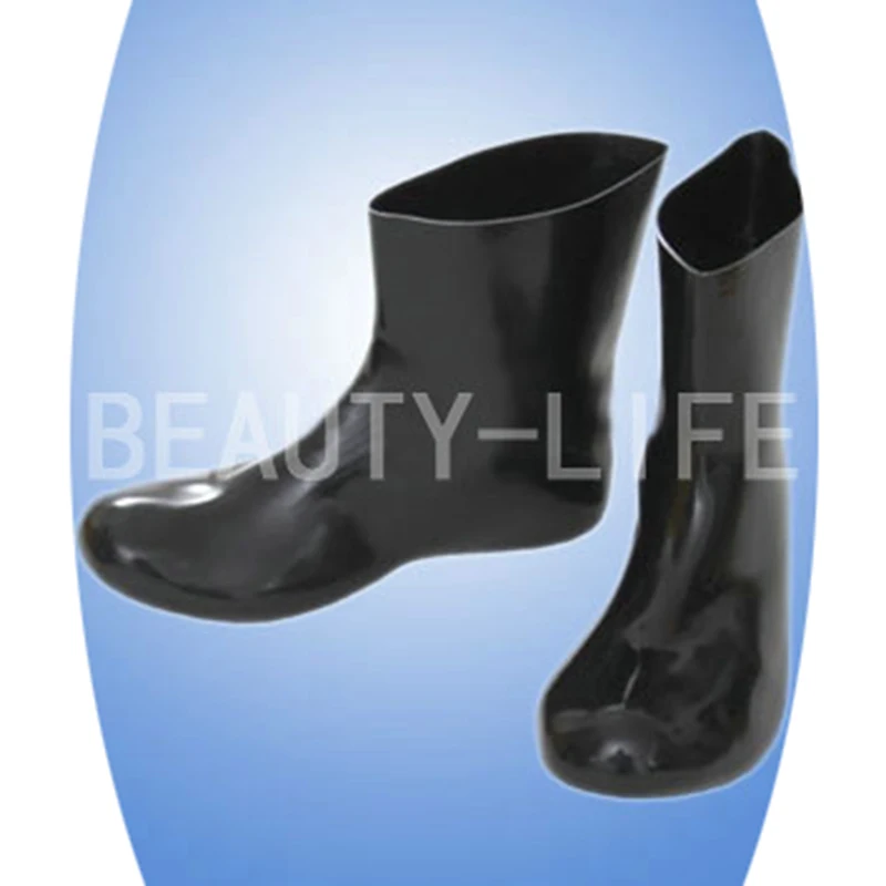 Latex Socks Sexy Knee Hosiery Plain Cosplay Seamless Without Glue one piece Stocking 0.6mm Extra Thickness