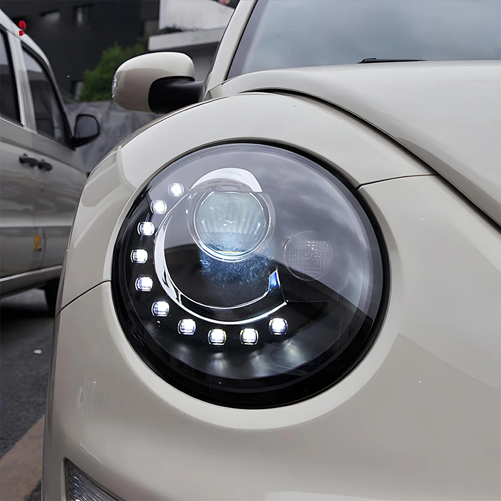 

Передние фонари автомобиля в сборе для VW Beetle 1998-2012, обновление, новый стиль, светодиодный объектив проектора, ближний свет, инструменты дальнего света