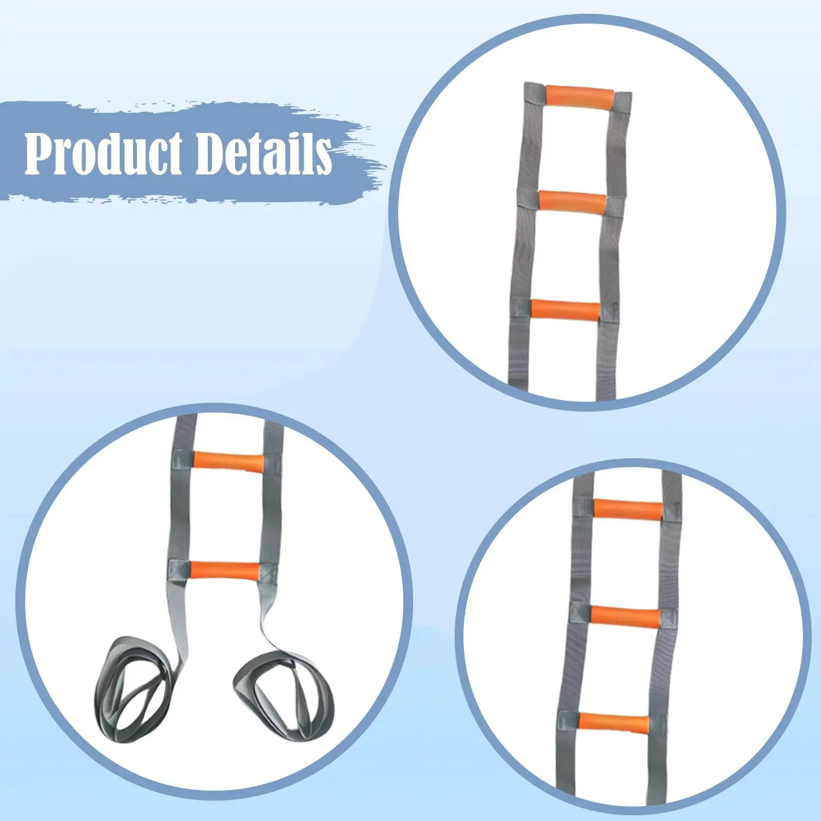 Sit Up Helper Bed Ladder Assist Strap for Seniors Nonslip Handle Portable Mobility Aid for Bedridden Adults Nylon Rope for Home