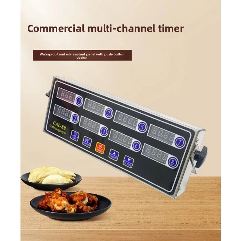 8 12 16 Channel Stainless Steel Timer Reminder Commercial Multi Timer Kitchen Cooking Alarm
