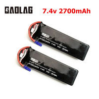 7.4V 2700mAh lipo battery for Hubsan H501C H501S X4 RC Quadcopter Drone spare parts 2s 7.4V EC2 Plug 10C 20WH Battery