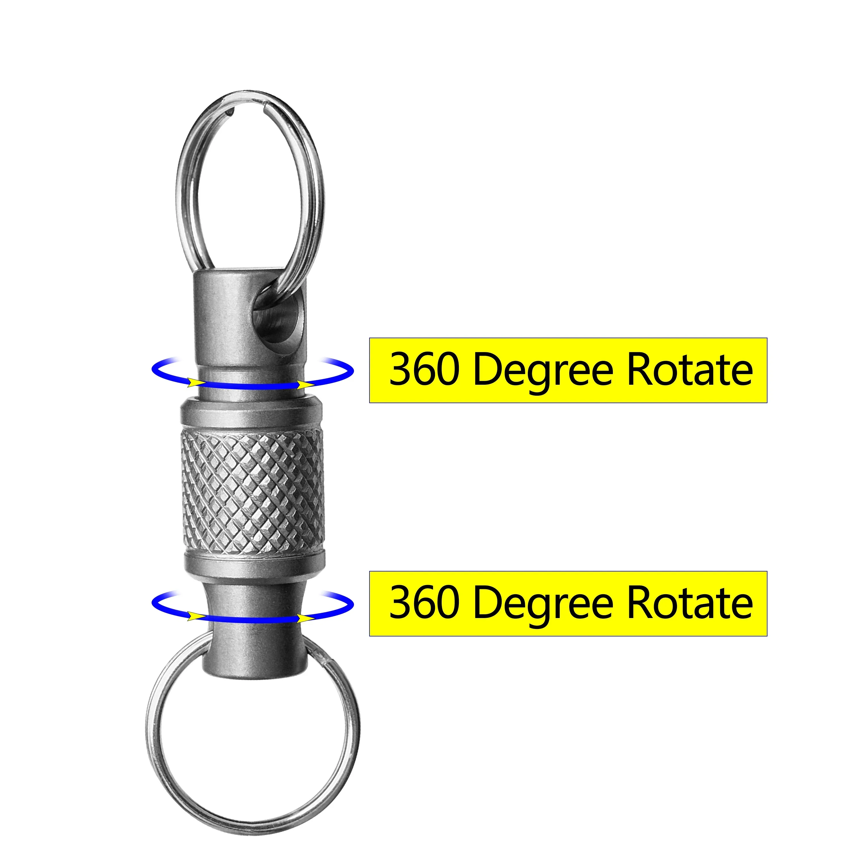 For EDC Tool Double Head Quick Release Buckle Removable Portable Mountaineering Buckle Titanium Alloy Keychain Outdoor