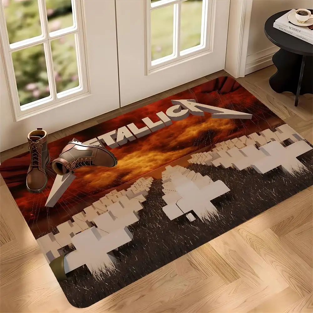 Rock-M-Metallicas Room Mats Anti-slip Absorb Water Long Strip Cushion Bedroon Mat Household Carpets