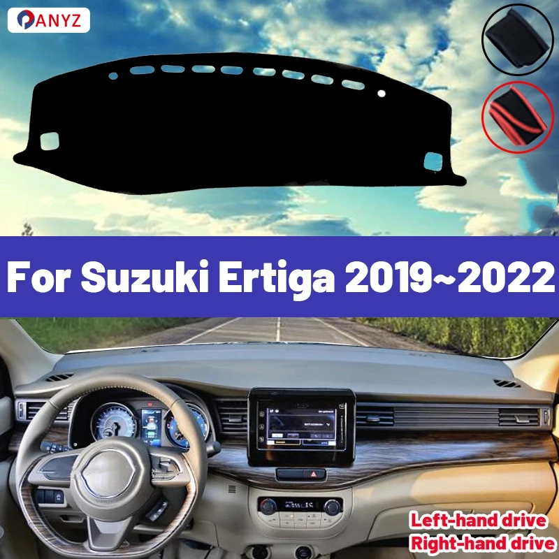スズキ-エルティガ-2019-2020-2021-2022-車用ダッシュボードカバーマット-サンシェード-遮光パッド-カーペット-紫外線防止-高品質