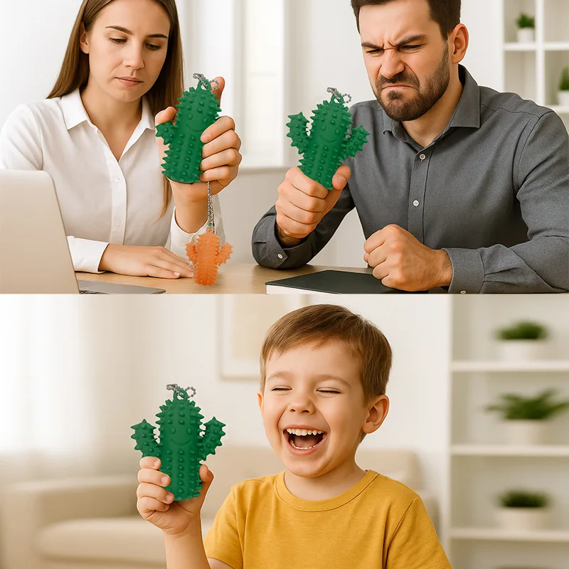 

New silicone cactus pain sensory toys relieve anxiety and decompress fun gifts fidget