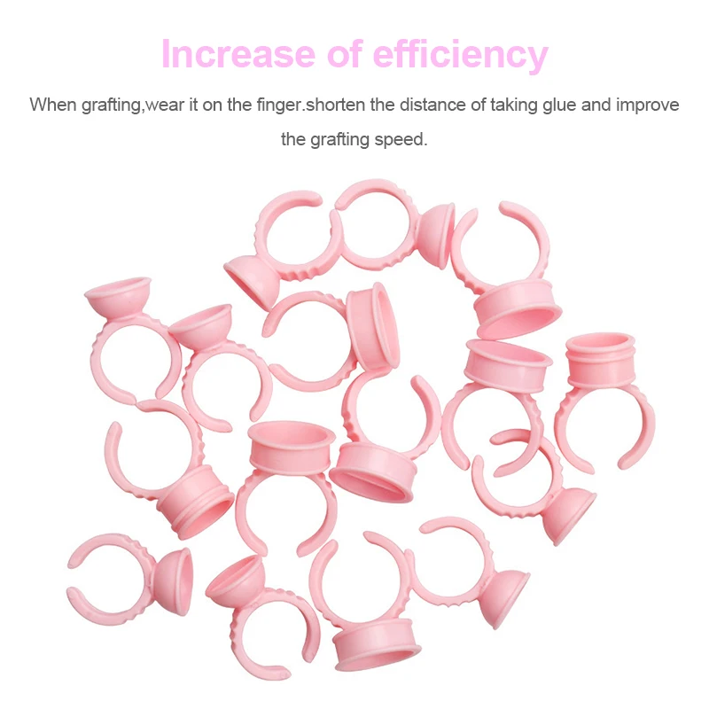 500 個使い捨て白接着剤ホルダーリング接着剤パレット眉毛タトゥー顔料まつげエクステンション容器リングカップ