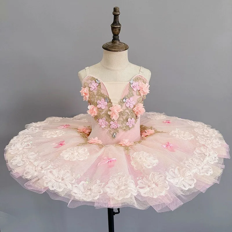 Ballroom Toddler Swan Lake Ballet Tutus dress Children Long Ballerinas Dancing Clothing Girls tutu dress Kids dancewear Costumes