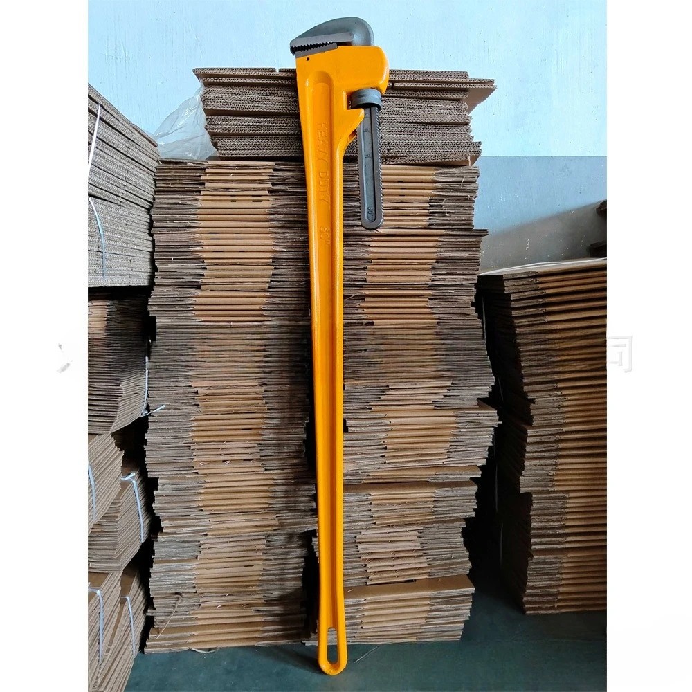 60 Inch High Carbon Steel Pipe Pliers with A Large Opening of 200mm Inch Plastic Impregnated Pipe Pliers