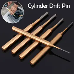 Broca de Impacto de Alta Dureza, Cilindro Drift Pin, Aço Carbono Dourado, Cinzel De Perfuração, Fabricação De Molde, 3-10mm