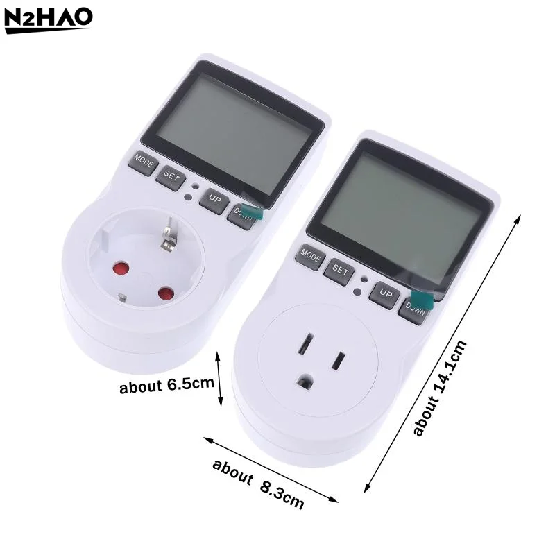 1 قطعة مقبس قياس الطاقة الأبيض الأوروبي والولايات المتحدة ، مقبس القياس الذكي ، الجهد غير الخلفي ومقياس الأمبير #6