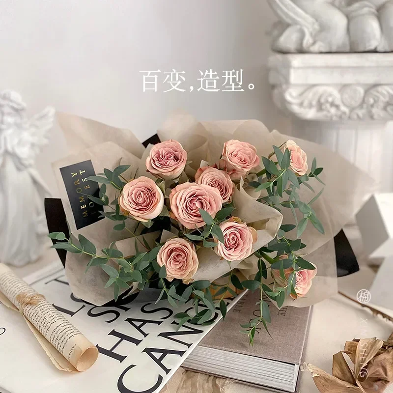 9Meter Cotton Flowers Wrapping Paper Bouquet Lined Non woven Fabric Lining Roll Papers Wrap Flower Florist Floral 58cm*10Yards