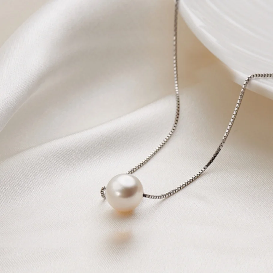 

GENUINE NATURAL SOUTH SEA WHITE PEARL PENDANT NECKLACE